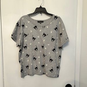 Halloween Black Cat T Shirt